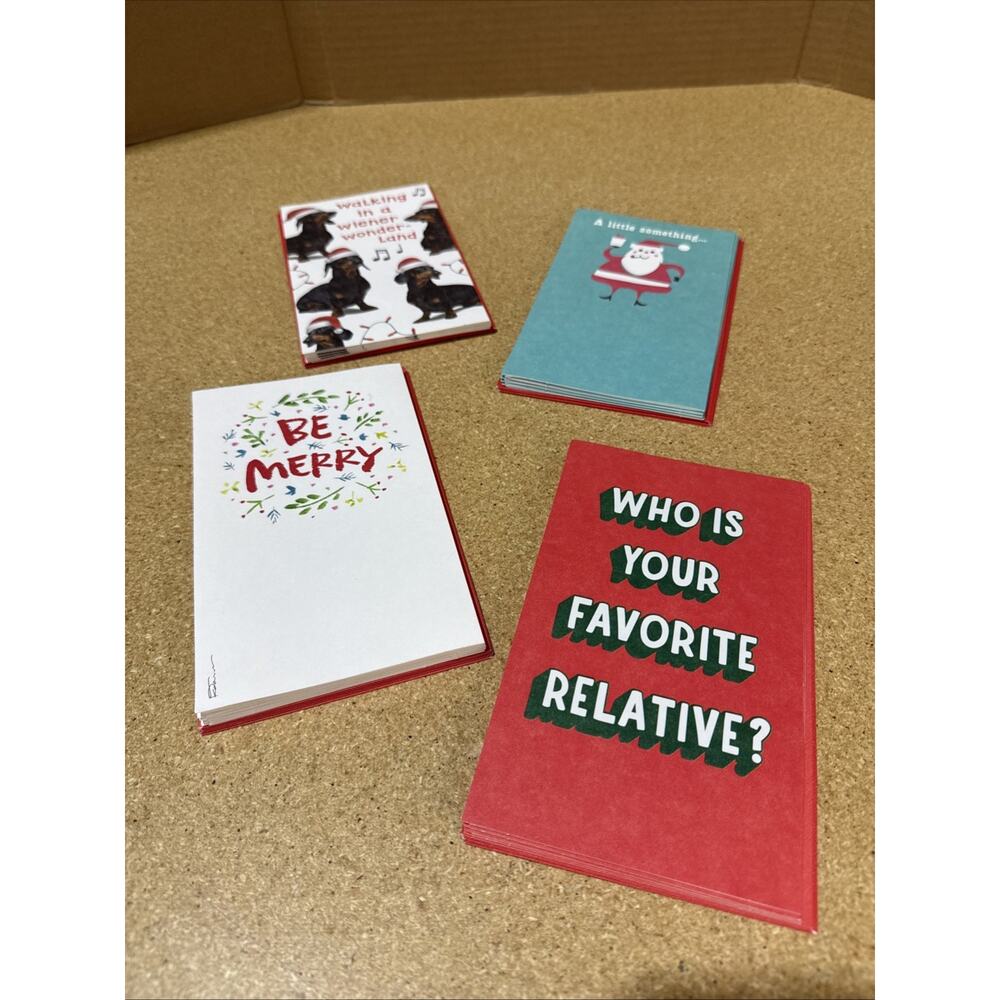 Lot 17 Christmas Money Holder Cards w/ Envelopes Funny & Holiday Designs